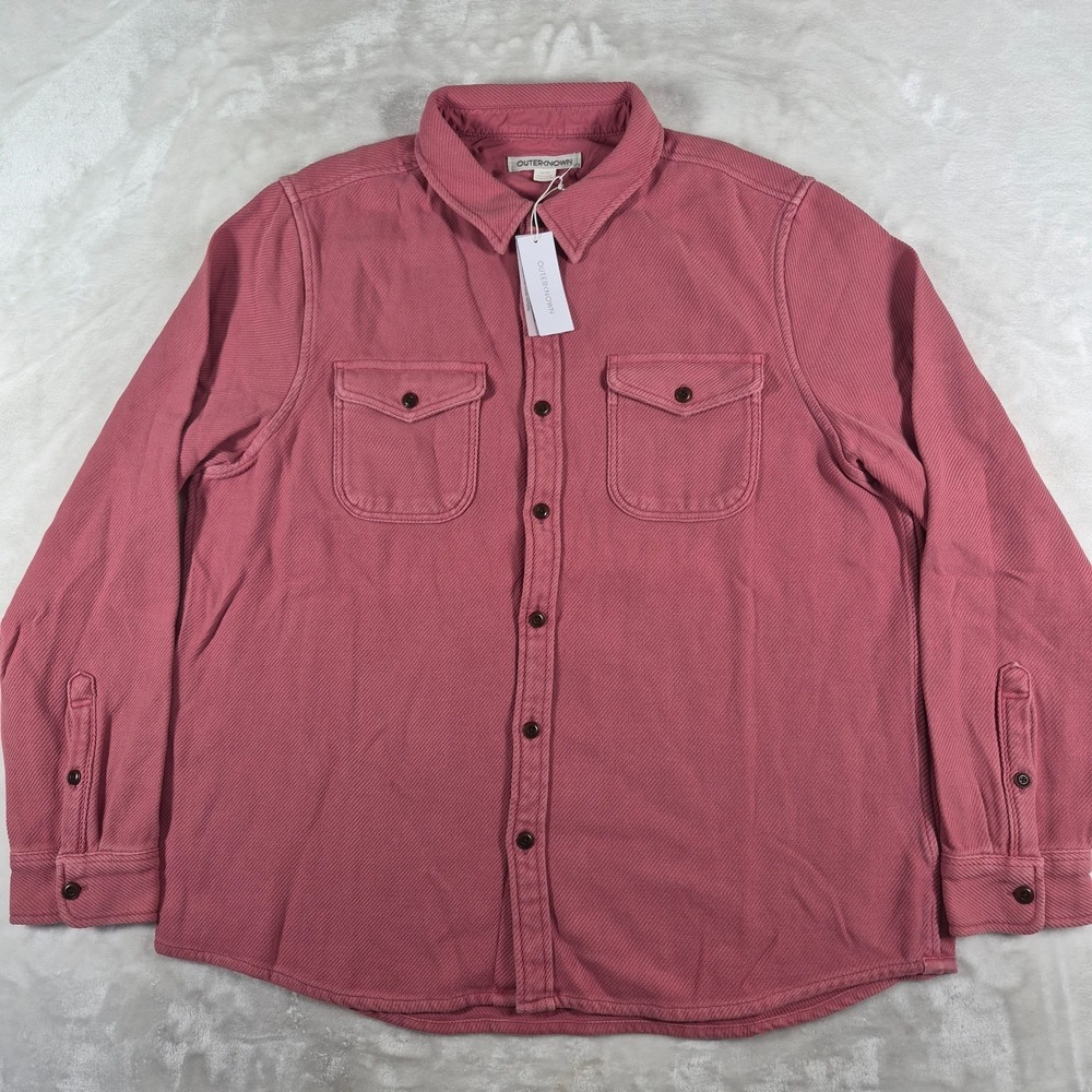 Outerknown Blanket Shirt Men's XL Earth Red Casual Comfort‎ Long Sleeve NWT
